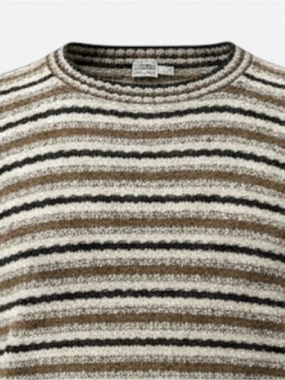 Retro Unisex Tony Lambert Striped Crewneck Knit Sweater SZ L Grandpacore Urban